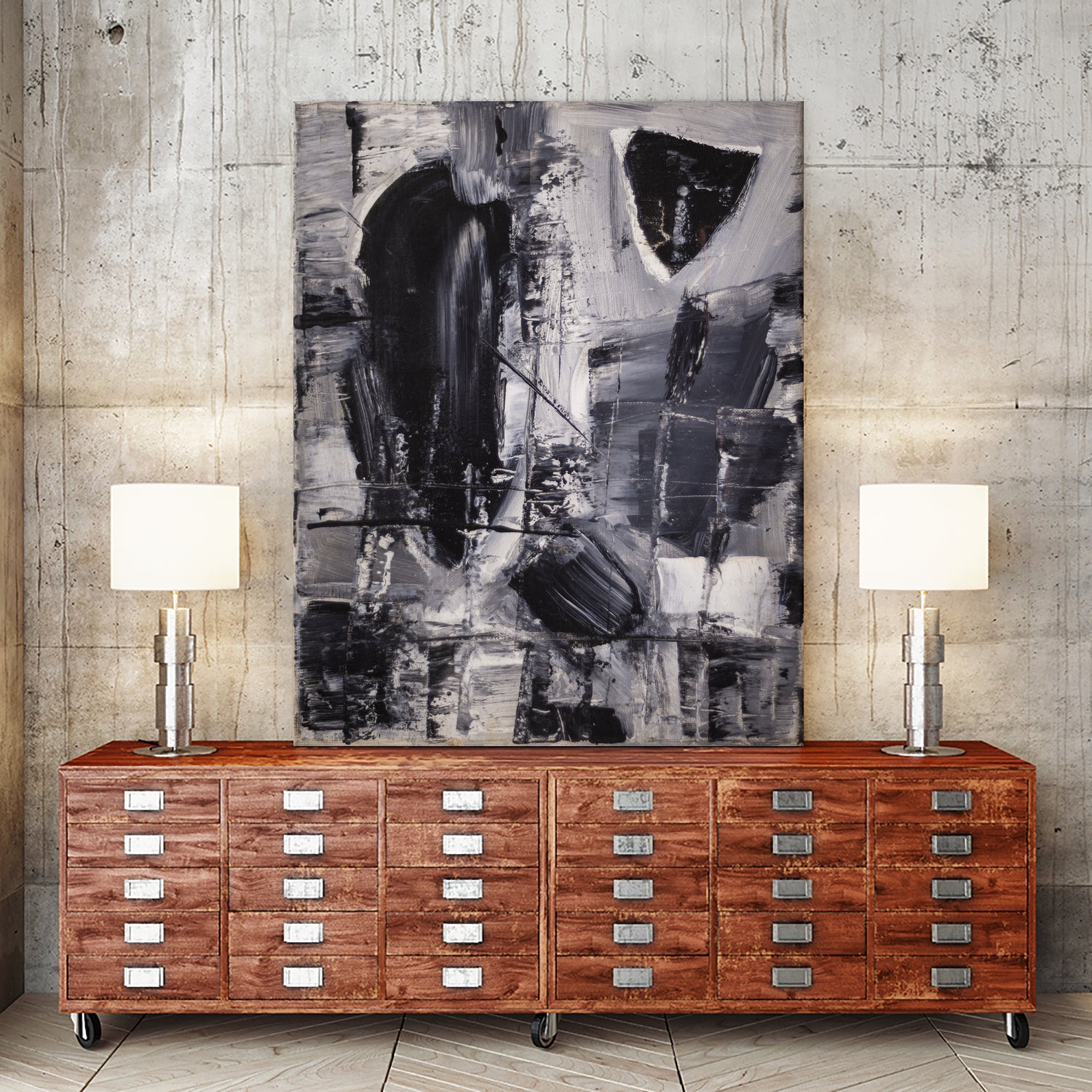 Study in Kline No 2 by Janet London on GIANT ART - black and white abstract