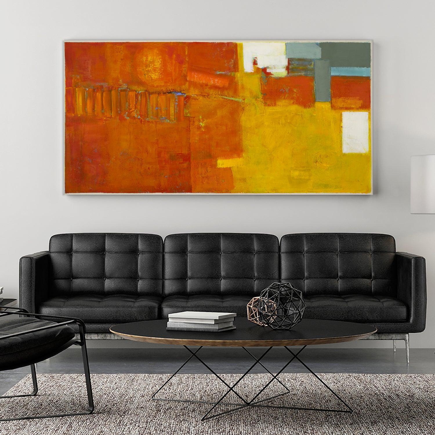 Waves of loves for Earth by Diane Lambin on GIANT ART - orange abstract