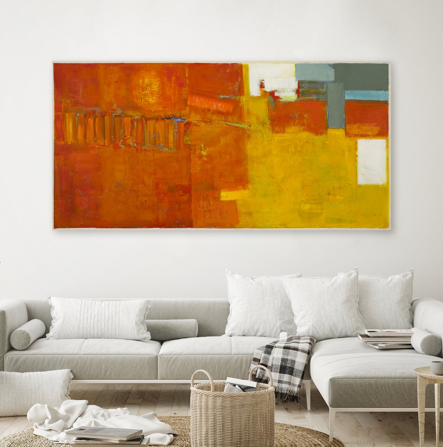 Waves of loves for Earth by Diane Lambin on GIANT ART - orange abstract