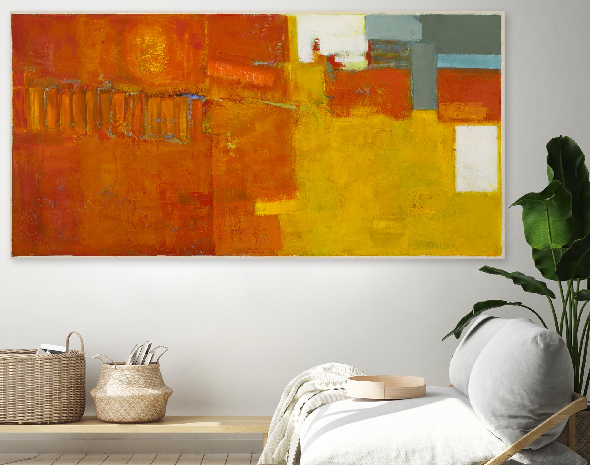 Waves of loves for Earth by Diane Lambin on GIANT ART - orange abstract