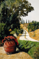 Tuscan Summer Road by Matthew Holden Bates on GIANT ART - red cityscape