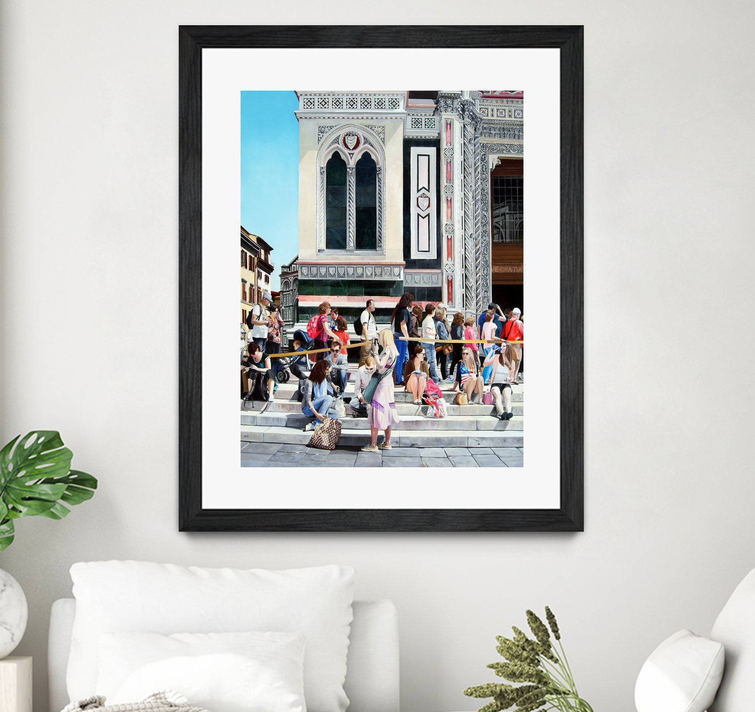 Sitting on the Steps of the Duomo by Matthew Holden Bates on GIANT ART - blue landscape