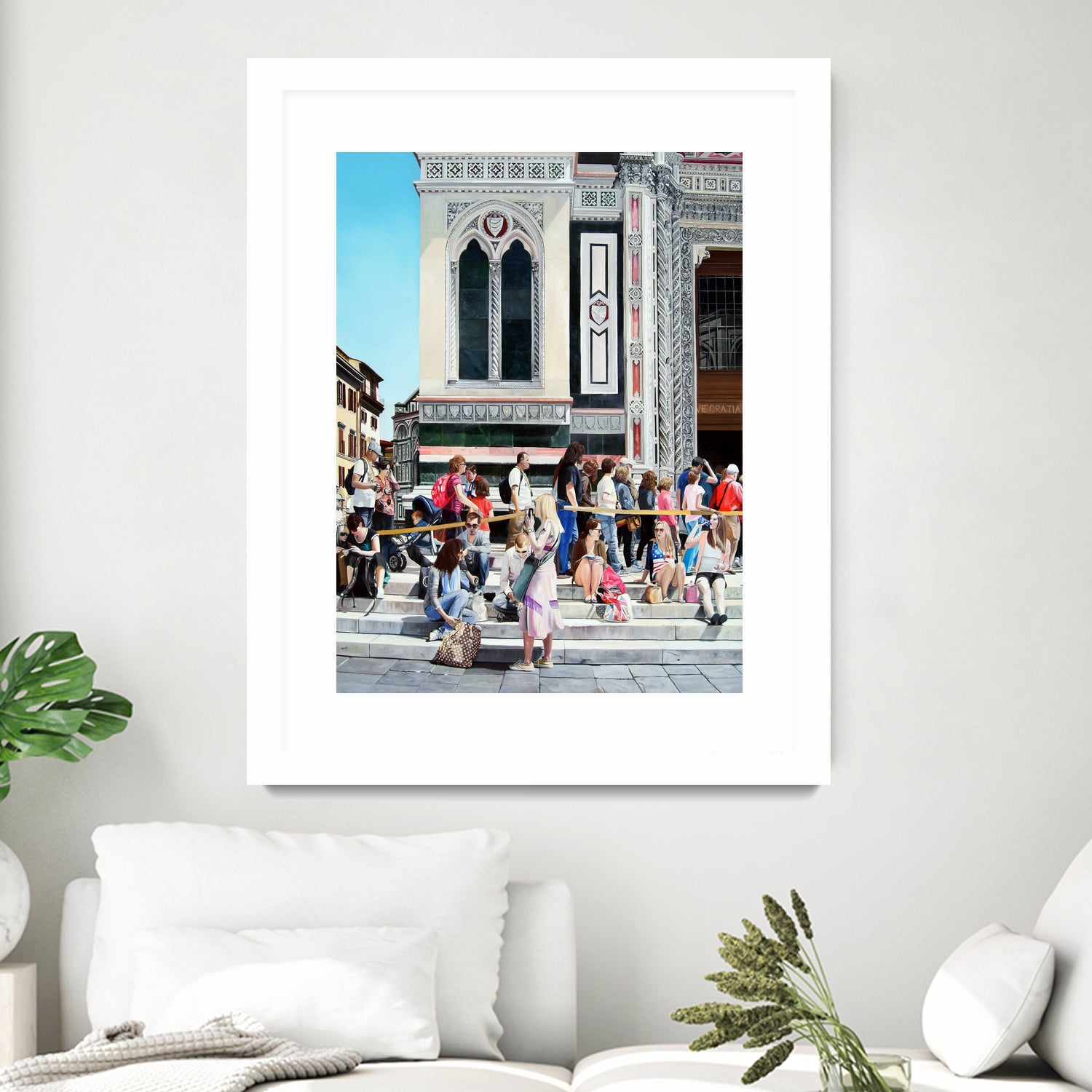 Sitting on the Steps of the Duomo by Matthew Holden Bates on GIANT ART - blue landscape