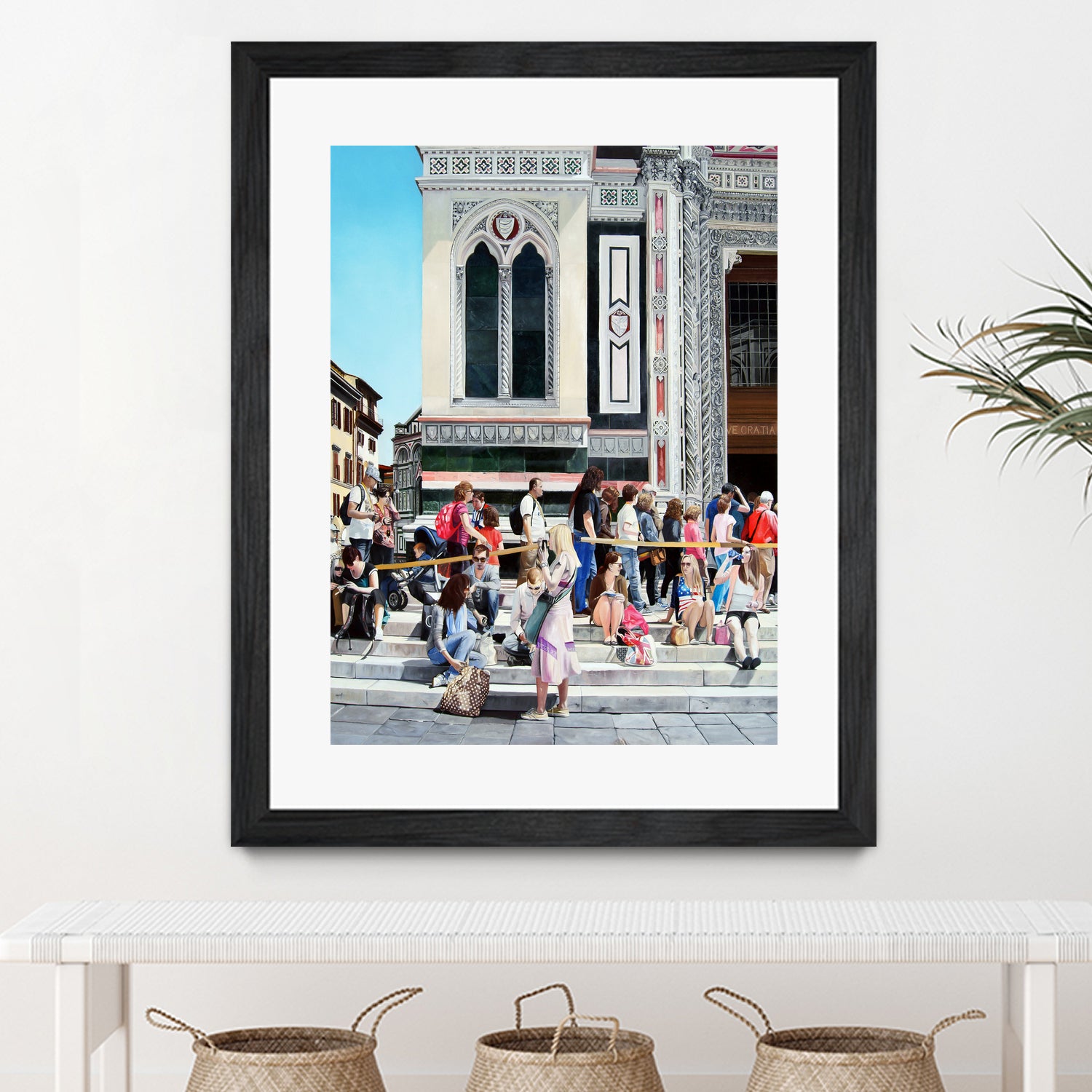 Sitting on the Steps of the Duomo by Matthew Holden Bates on GIANT ART - blue landscape