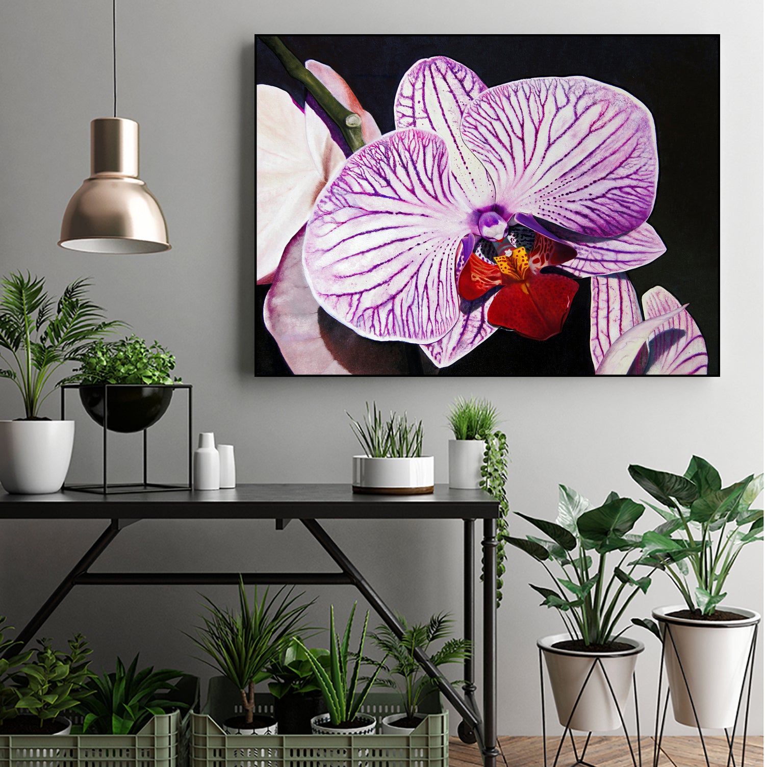 Purple Orchids by Matthew Holden Bates on GIANT ART - purple botanical