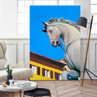 Cavallo di Cosimo by Matthew Holden Bates on GIANT ART - blue landscape