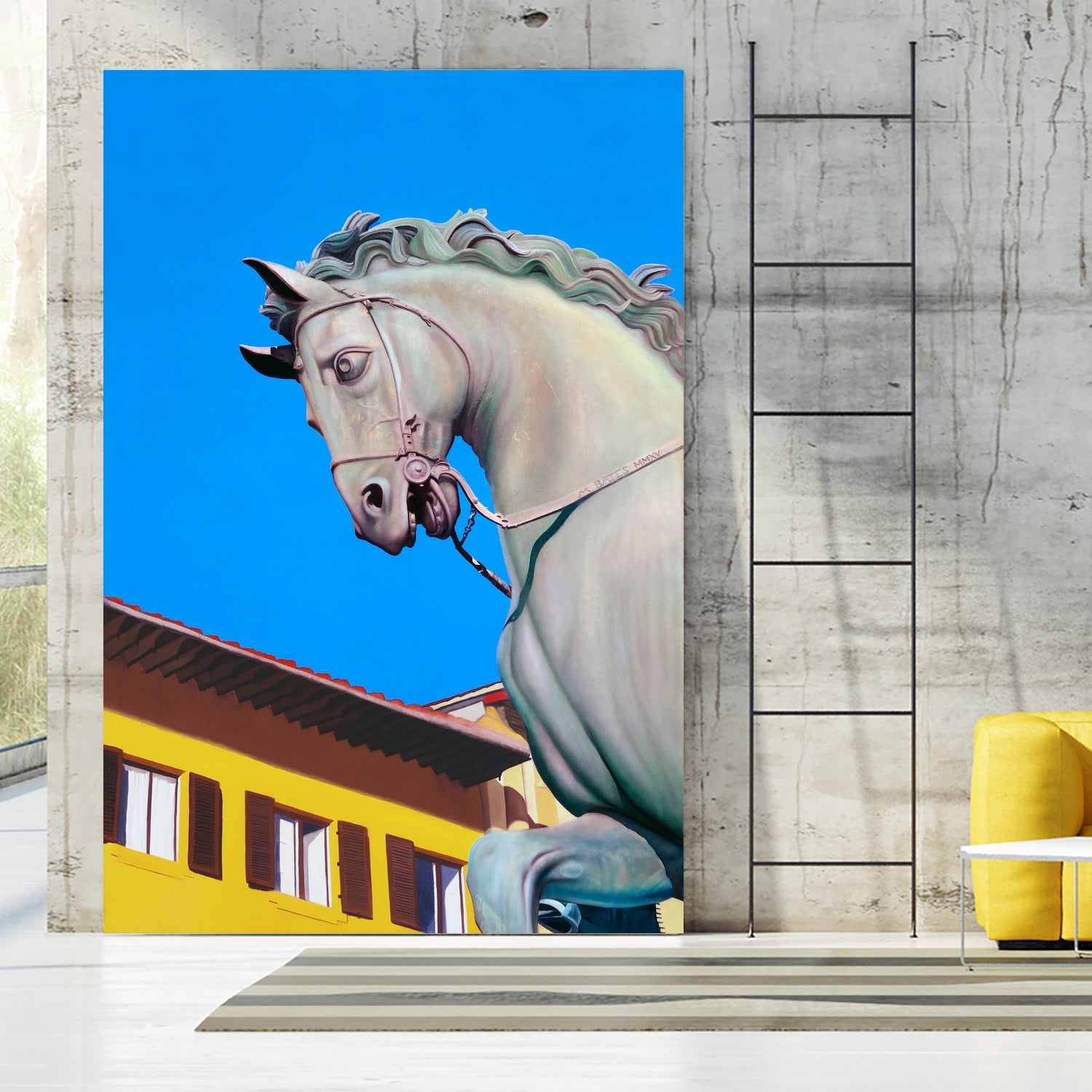 Cavallo di Cosimo by Matthew Holden Bates on GIANT ART - blue landscape