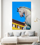 Cavallo di Cosimo by Matthew Holden Bates on GIANT ART - blue landscape