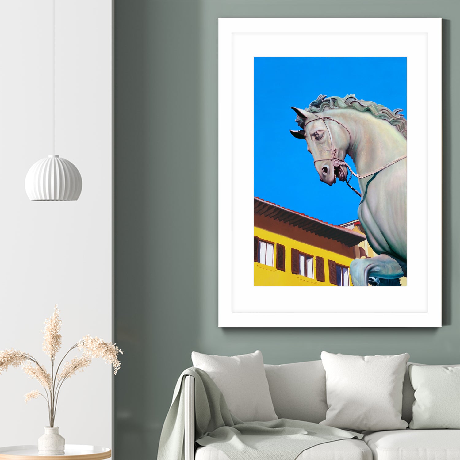 Cavallo di Cosimo by Matthew Holden Bates on GIANT ART - blue landscape