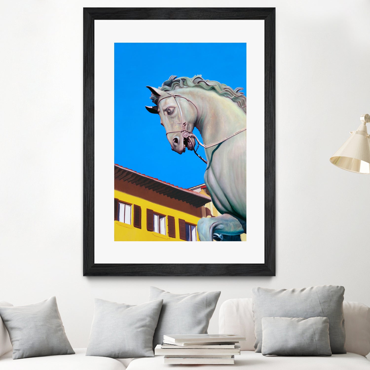 Cavallo di Cosimo by Matthew Holden Bates on GIANT ART - blue landscape