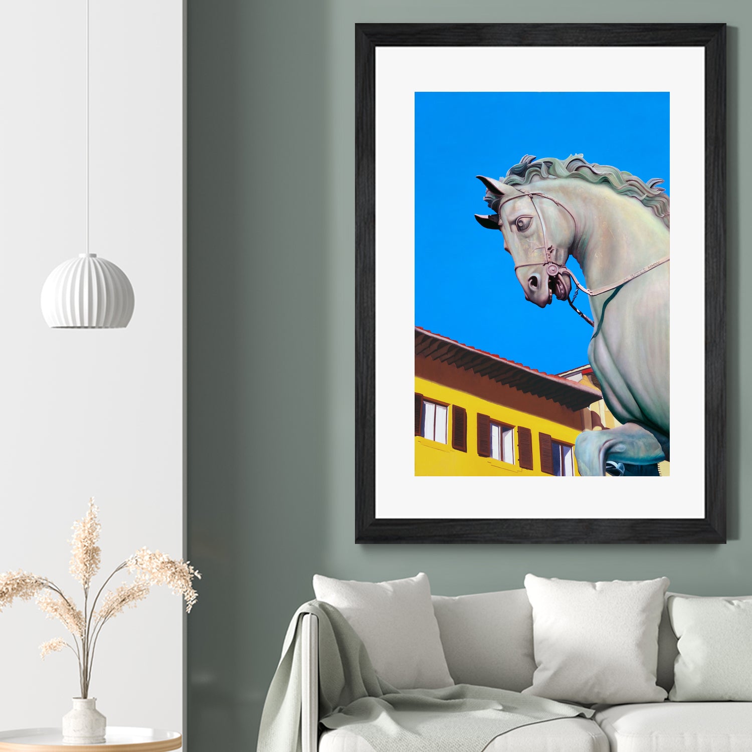 Cavallo di Cosimo by Matthew Holden Bates on GIANT ART - blue landscape