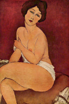 Nude Sitting on a Divan ("La Belle Romaine"), 1917 by Amedeo Modigliani on GIANT ART - museums nude