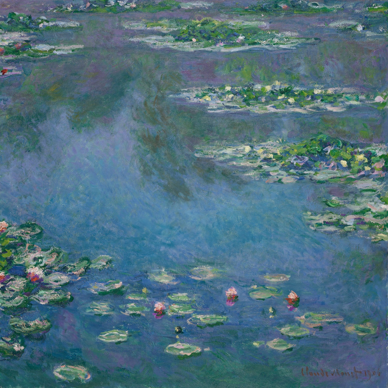 Water Lilies, 1906 by Claude Monet  on GIANT ART - blue botanical