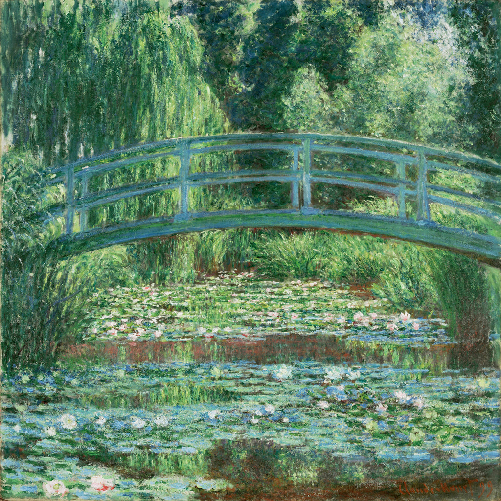 Japanese Footbridge and the Water Lily Pool, Giverny 1899 by Claude Monet on GIANT ART - green museums