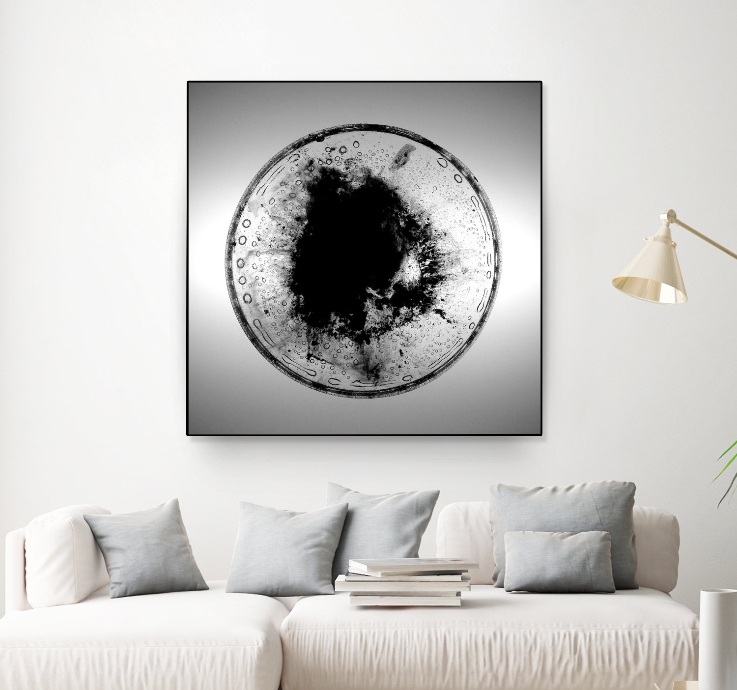 Dissolve by Orestes Grediaga on GIANT ART - black shapes  framed canvas 