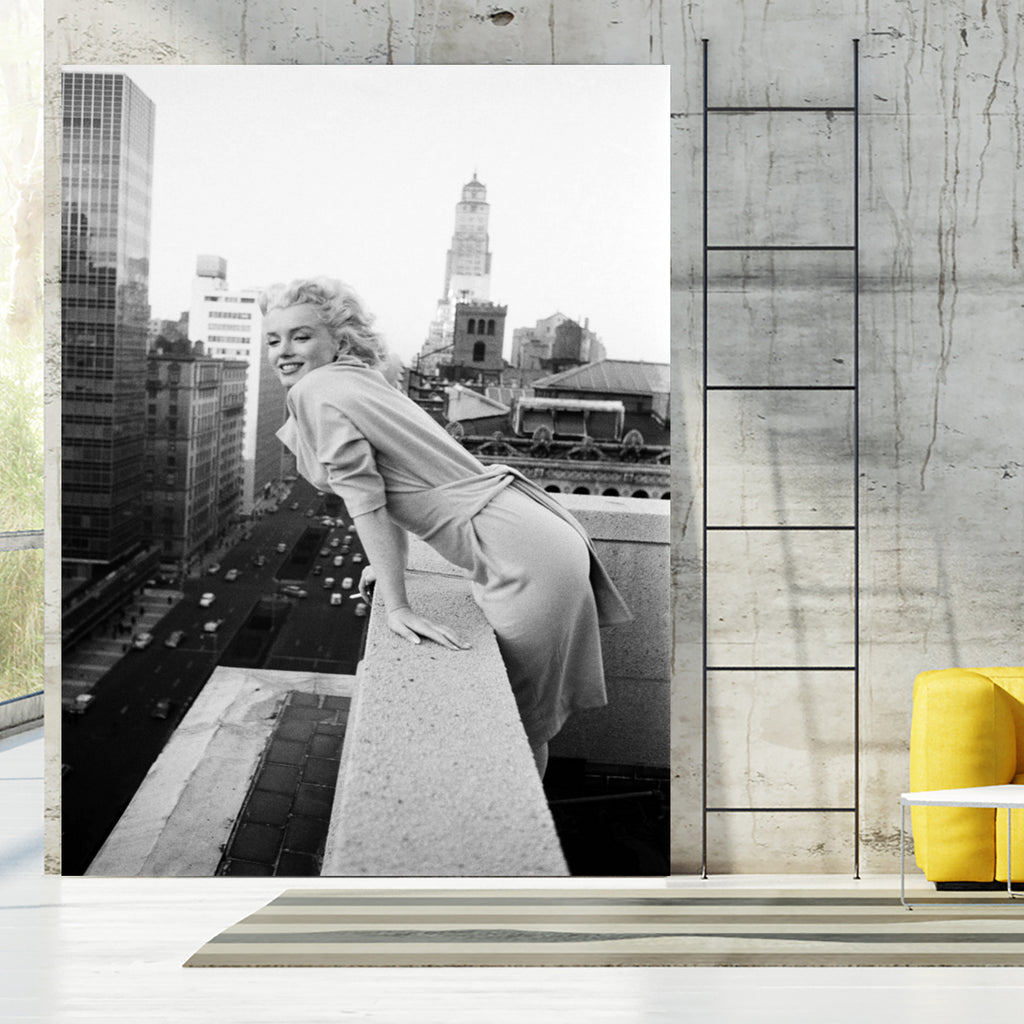 Marilyn on balcony  by M studio on GIANT ART - black and white photography