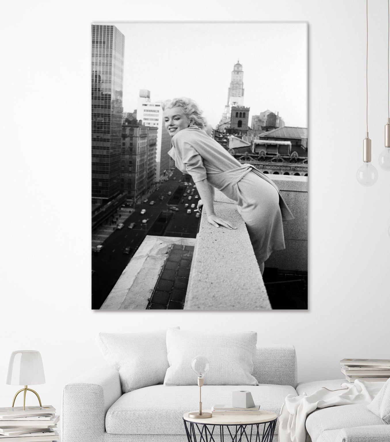 Marilyn on balcony  by M studio on GIANT ART - black and white photography