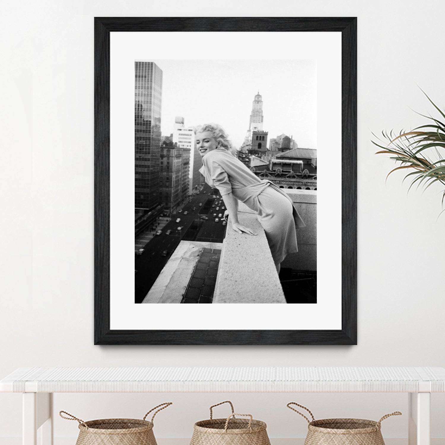 Marilyn on balcony  by M studio on GIANT ART - black and white photography