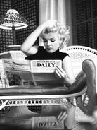 Reading  by M Studio on GIANT ART - black and white photogrpahy marilyn monroe