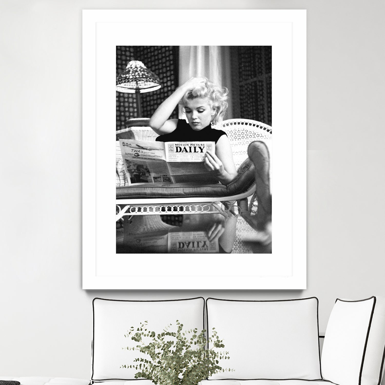 Reading  by M Studio on GIANT ART - black and white photogrpahy marilyn monroe