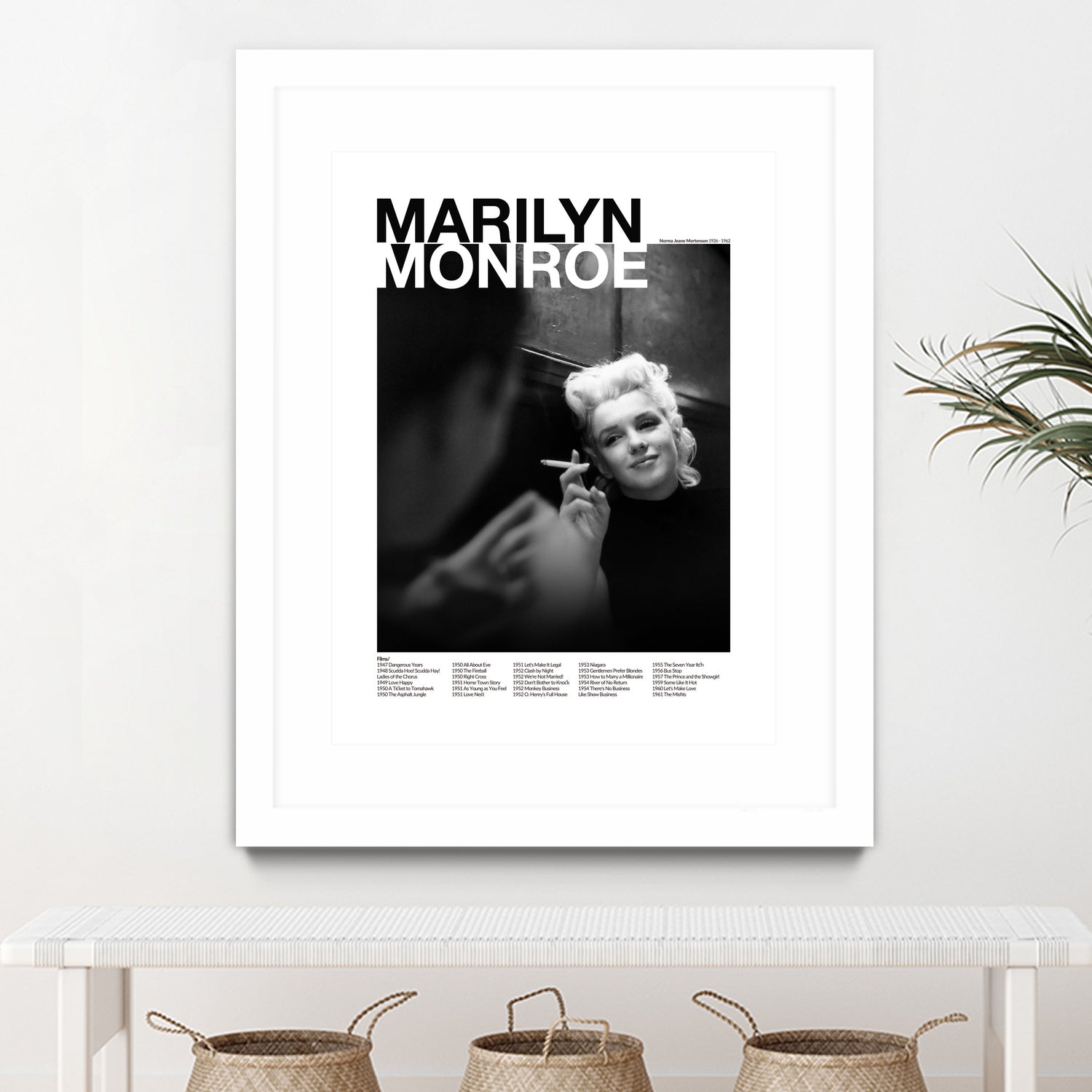 Marilyn Monroe  by M Studio on GIANT ART - black and white photography