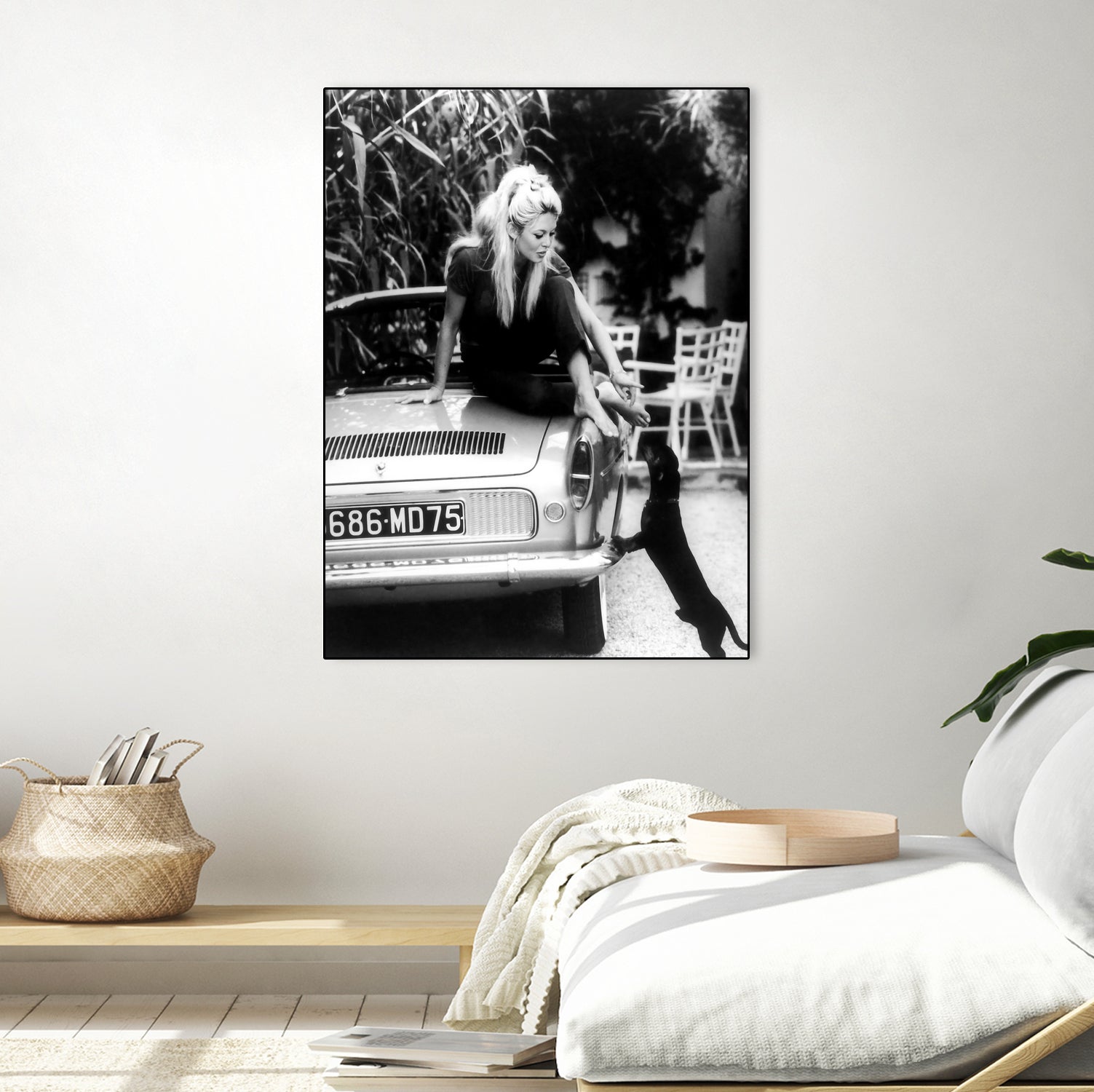 Brigitte Bardot with her dog in St. Tropez, 1962 - Art Print by M