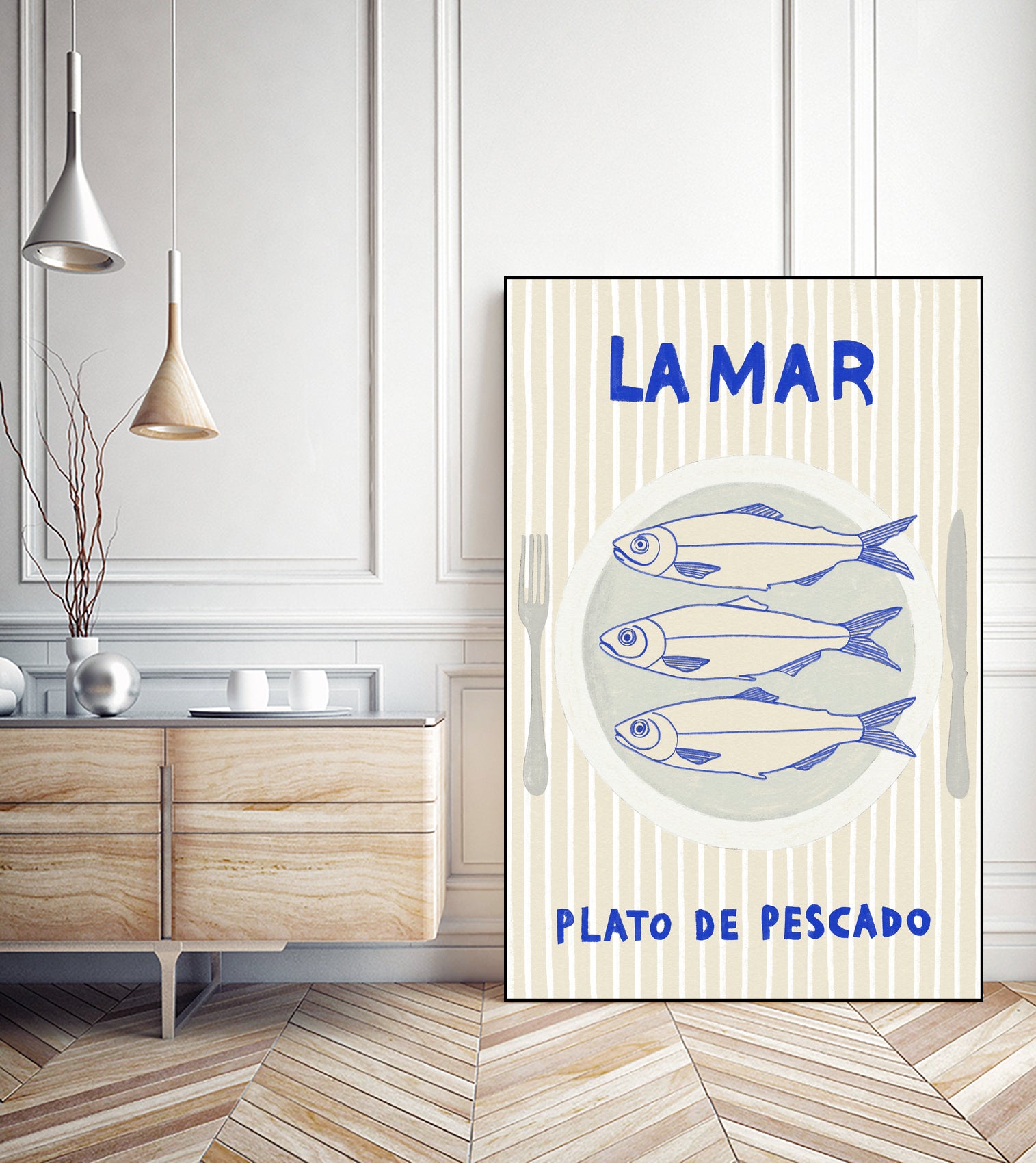 la Mar by M Studio on GIANT ART - blue figurative kitchen