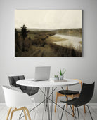 View On The Lake by M Studio on GIANT ART - green landscape framed canvas 
