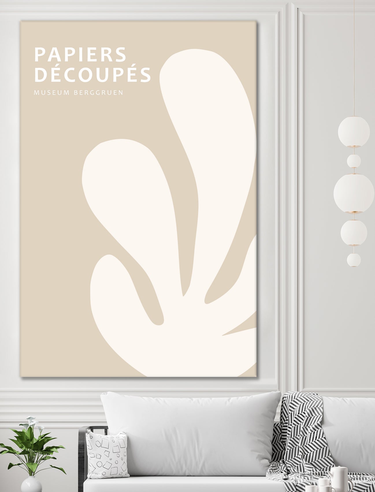 Papiers Découpés XV by M Studio on GIANT ART - beige mid century mid century