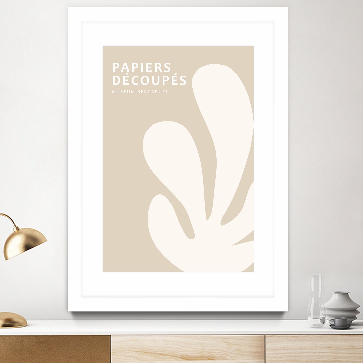 Papiers Découpés XV by M Studio on GIANT ART - beige mid century mid century