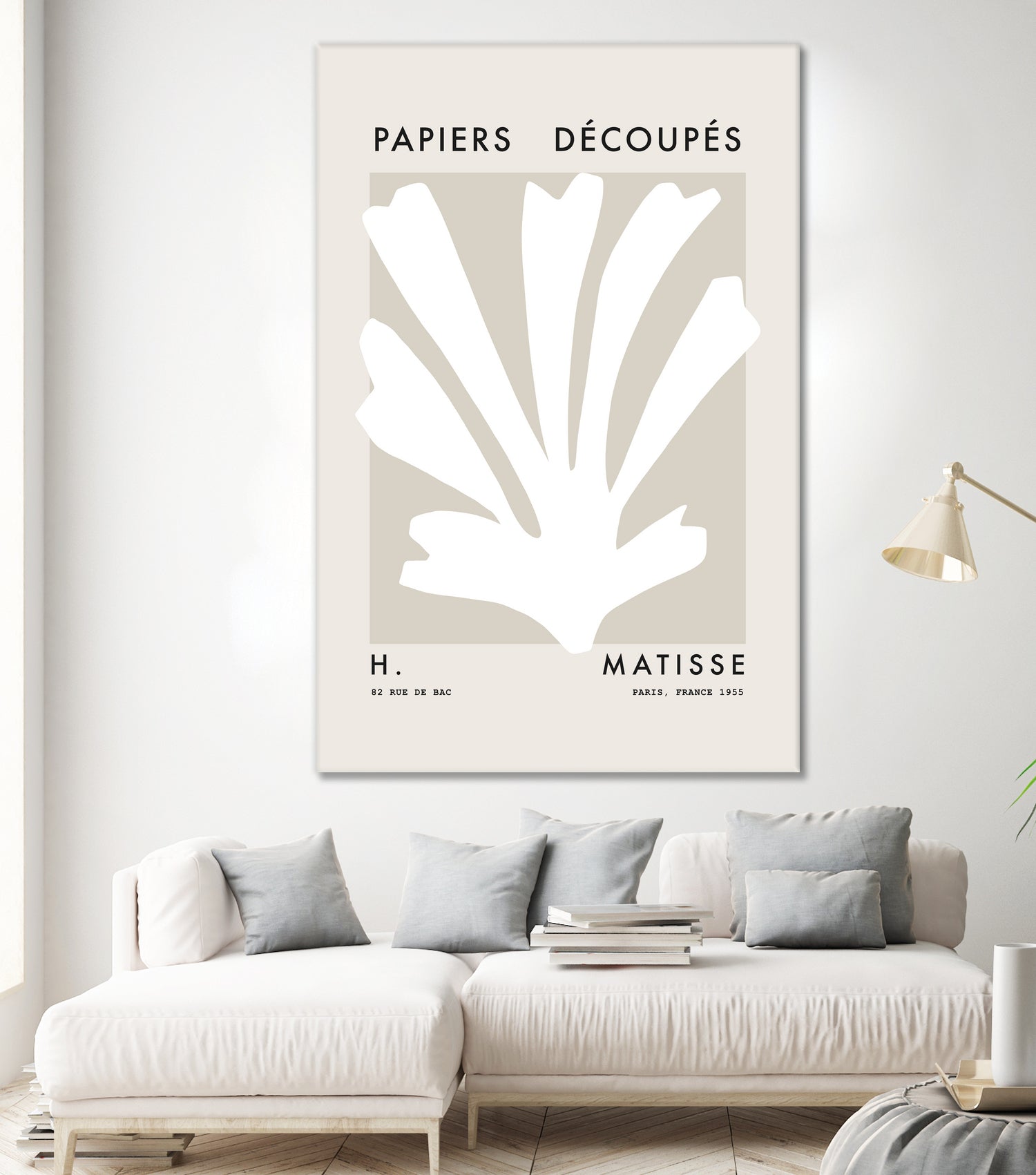 Papiers Découpés H by M Studio on GIANT ART - beige