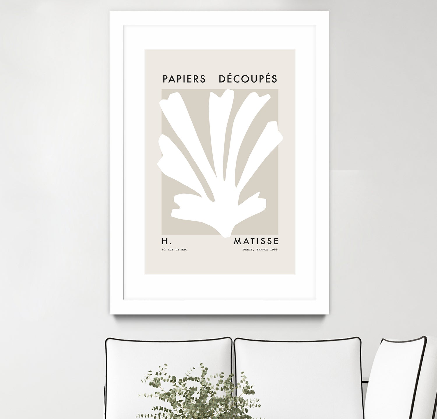 Papiers Découpés H by M Studio on GIANT ART - beige