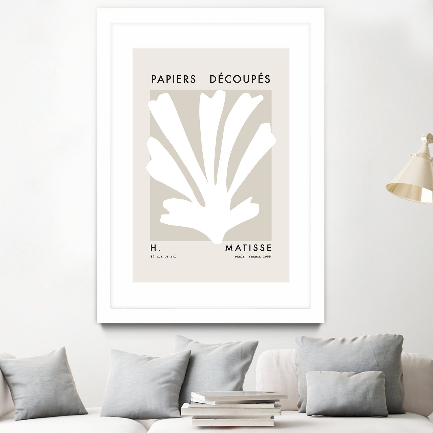 Papiers Découpés H by M Studio on GIANT ART - beige