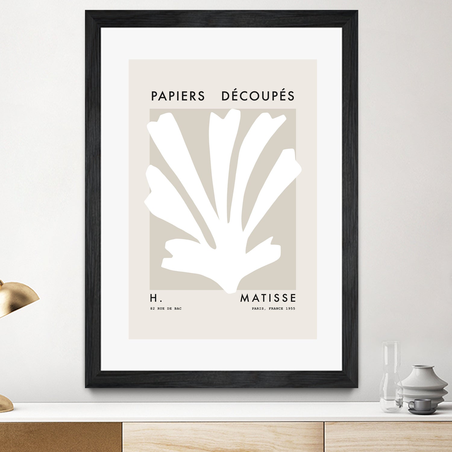 Papiers Découpés H by M Studio on GIANT ART - beige