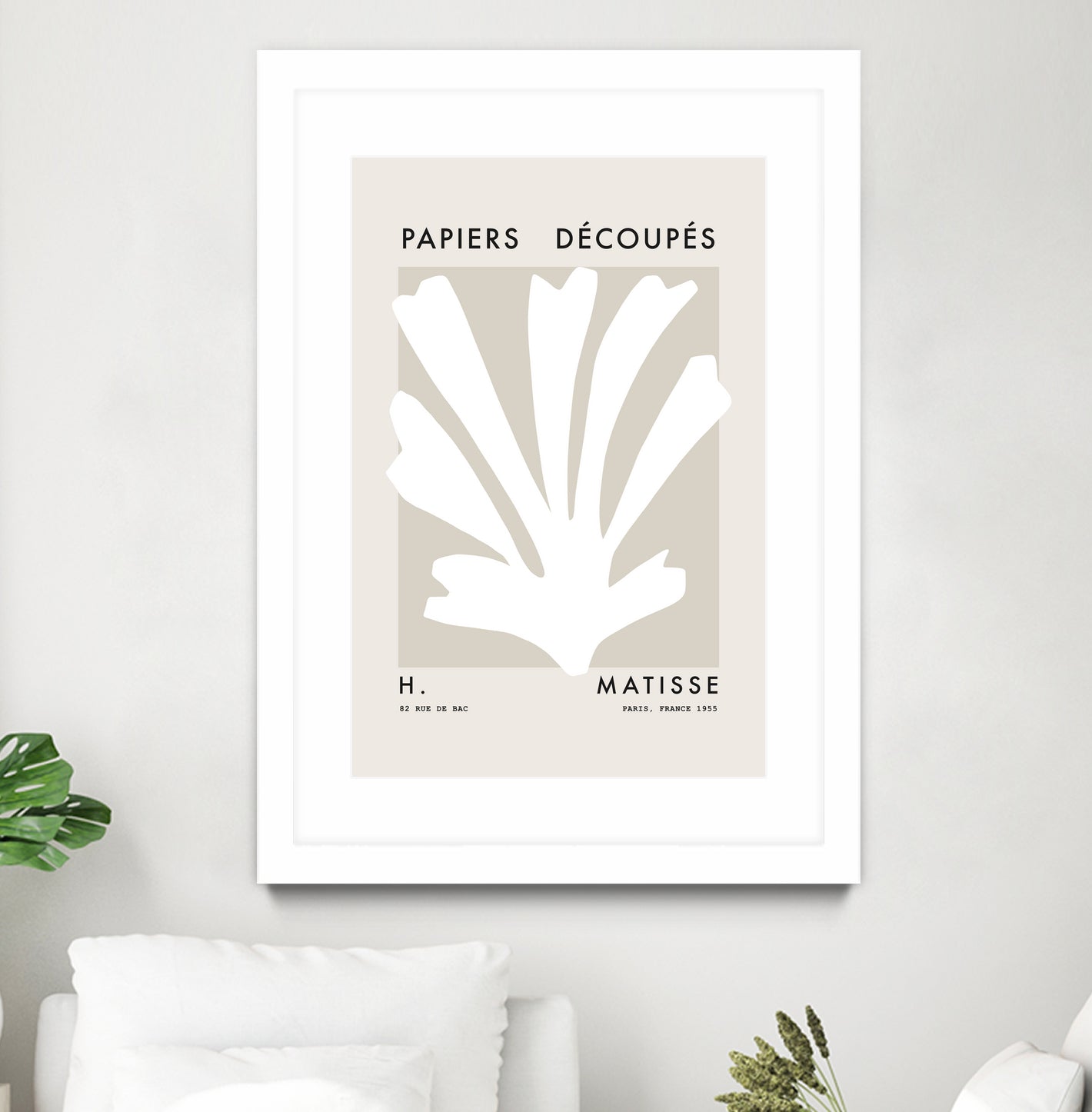 Papiers Découpés H by M Studio on GIANT ART - beige