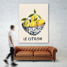Le Citron by M Studio on GIANT ART - blue figurative canvas frame