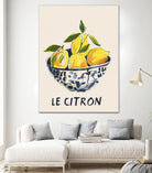 Le Citron by M Studio on GIANT ART - blue figurative canvas frame