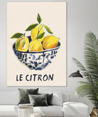Le Citron by M Studio on GIANT ART - blue figurative canvas frame