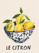 Le Citron by M Studio on GIANT ART - blue figurative canvas frame