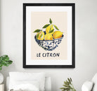 Le Citron by M Studio on GIANT ART - blue figurative canvas frame
