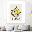 Le Citron by M Studio on GIANT ART - blue figurative canvas frame