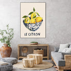 Le Citron by M Studio on GIANT ART - blue figurative canvas frame