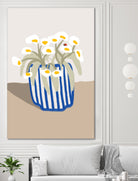 Vase printanier by M Studio on GIANT ART - blue floral flowers