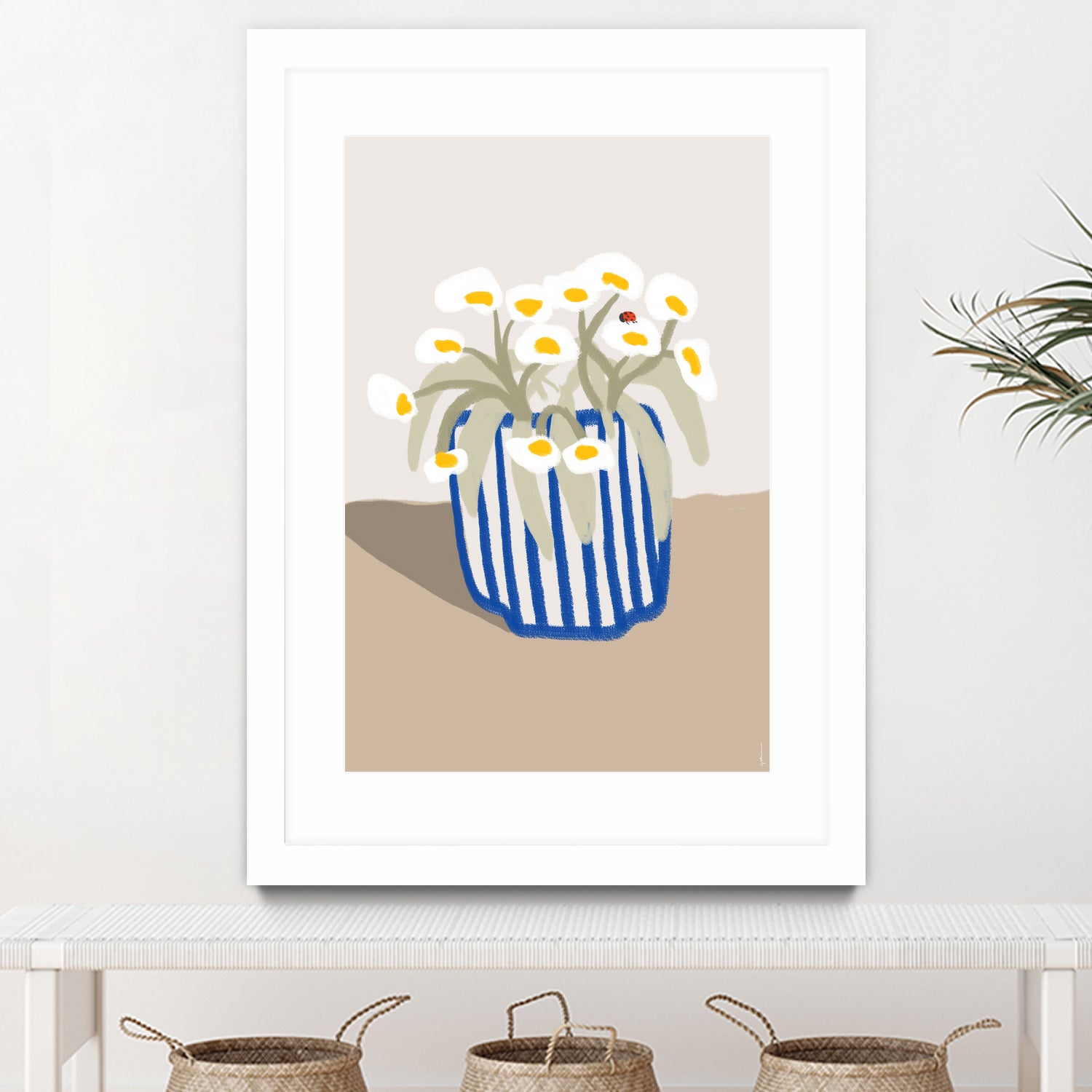 Vase printanier by M Studio on GIANT ART - blue floral flowers