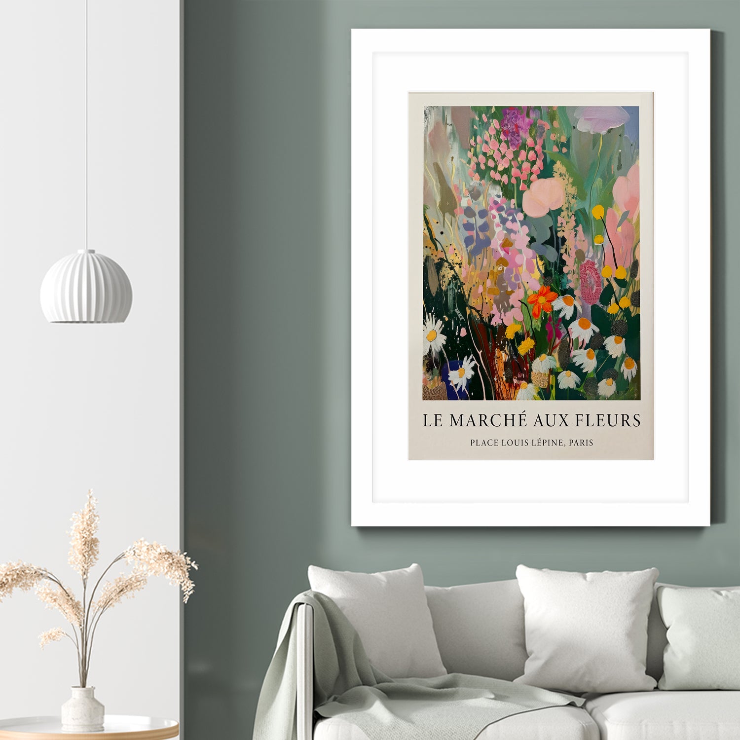 Marché aux Fleurs by M Studio on GIANT ART - pink botanique