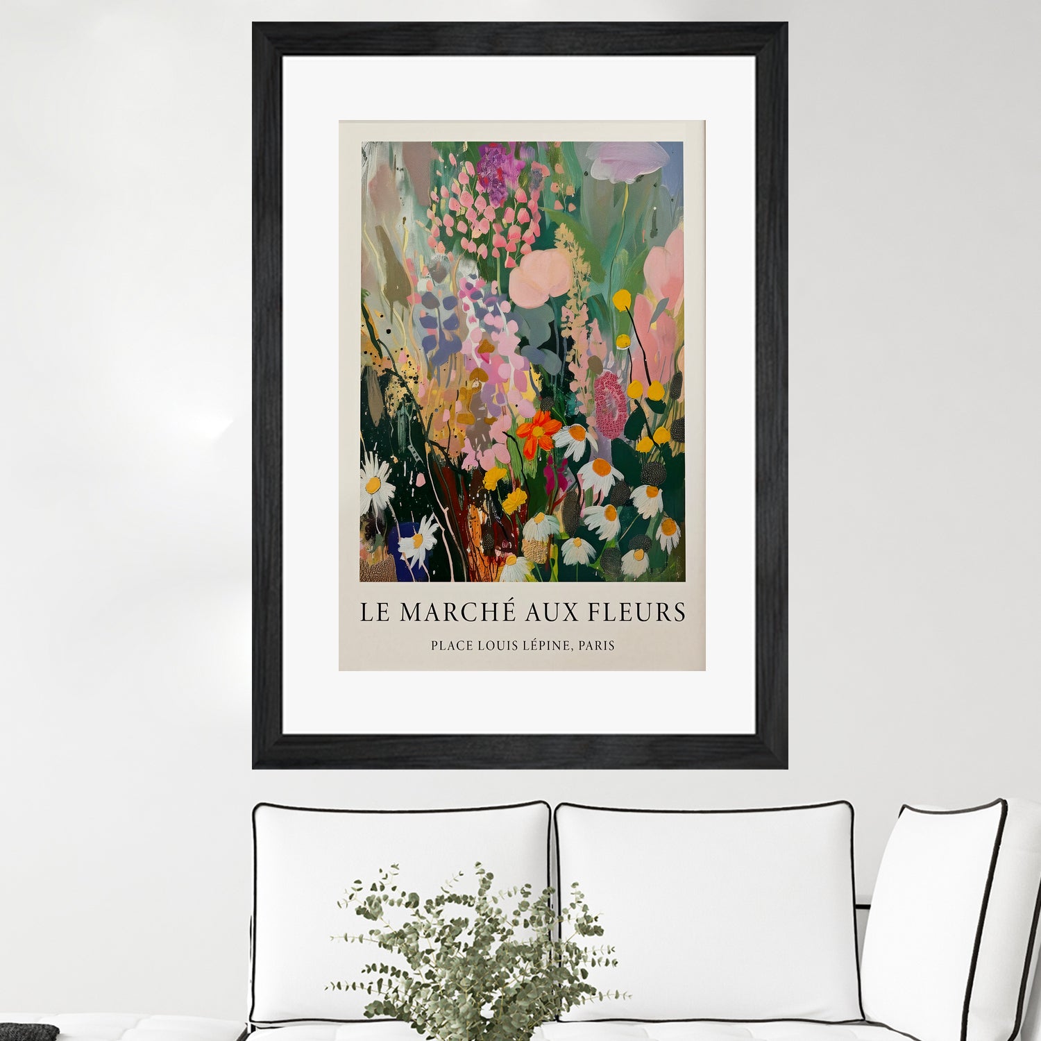 Marché aux Fleurs by M Studio on GIANT ART - pink botanique