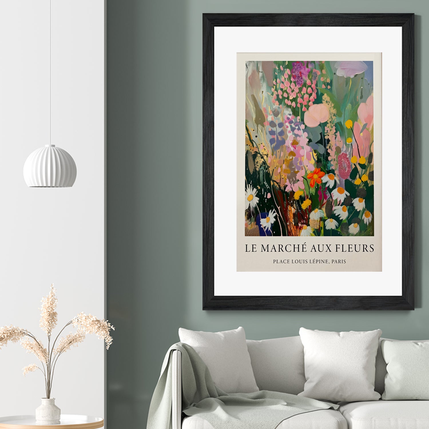 Marché aux Fleurs by M Studio on GIANT ART - pink botanique