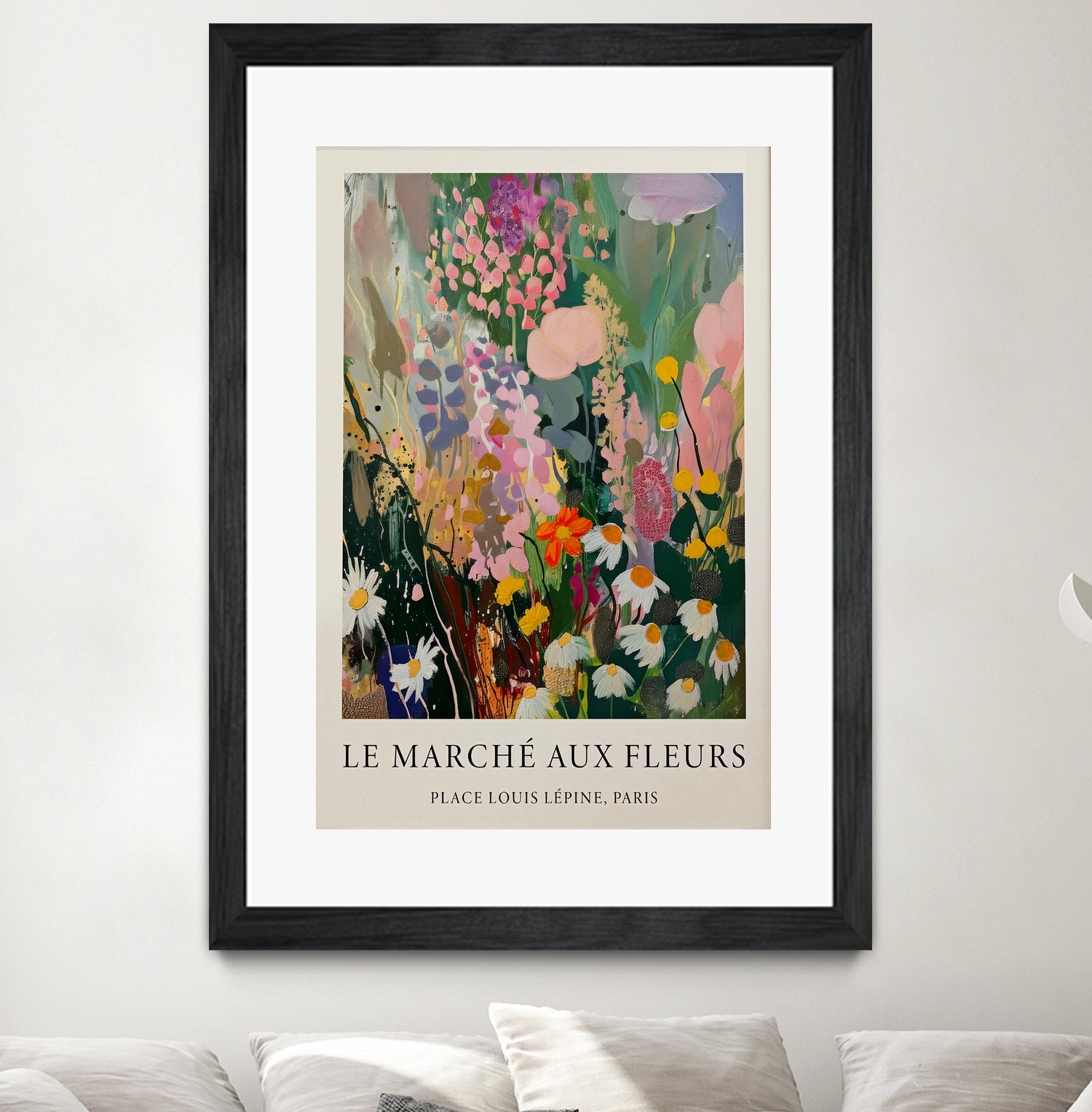 Marché aux Fleurs by M Studio on GIANT ART - pink botanique