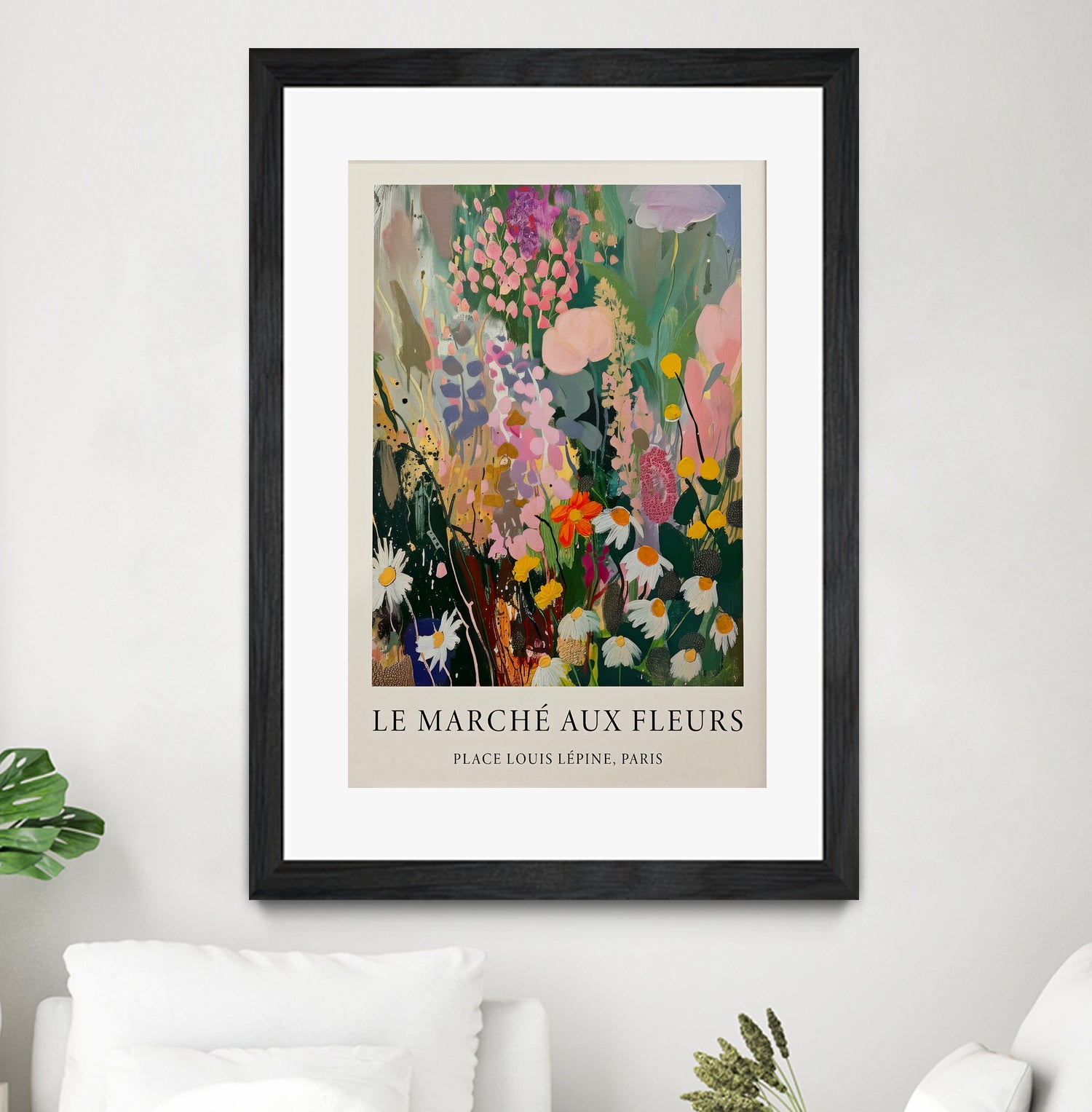 Marché aux Fleurs by M Studio on GIANT ART - pink botanique