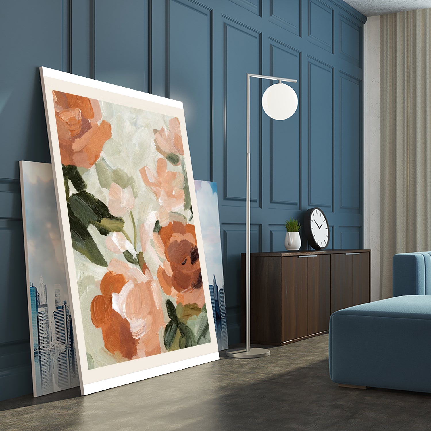 Autumn Blossom by M Studio on GIANT ART - green botanical flowers